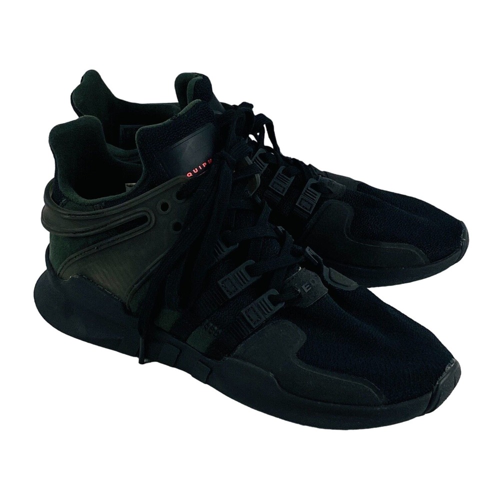 Mens 5.5 Adidas EQT ADV 91-16 Triple Black Running‎ Shoes Athletic Sneakers